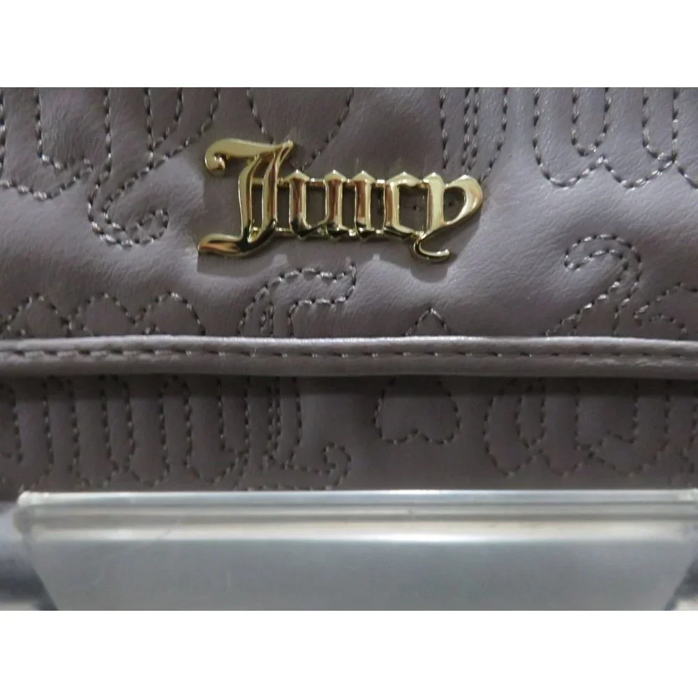 Juicy Couture Quilted Gull Grey Flap Continental Long Wallet Clutch